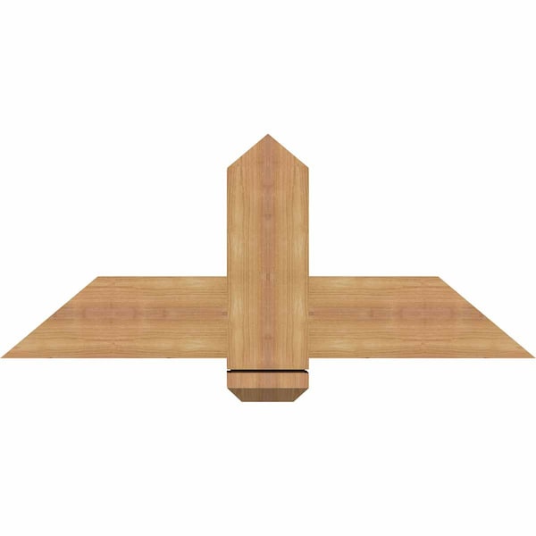 Ekena Millwork Eugene Smooth Timber Gable Bracket, Western Red Cedar, 36"W x 15"H x 3 1/2"D x 5 1/2"F, 10/12 Pitch GBW036X15X0406EUG00SWR - main